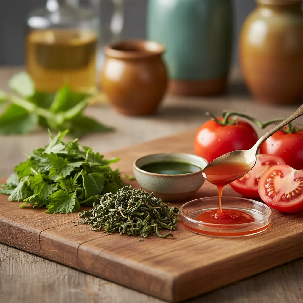 Nettle leaf, green tea and lycopene tomatoes - plant-based men's wellness capsules NZ