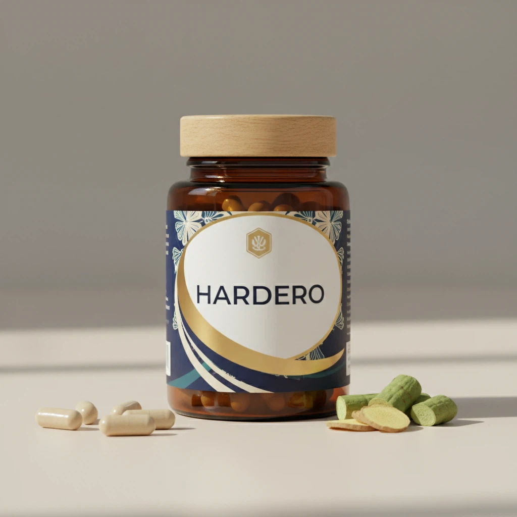 Hardero men's pelvic health supplement New Zealand - dark matte bottle with amber-gold label